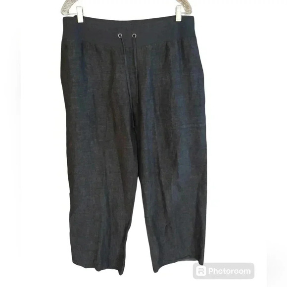 Eileen Fisher Washed Organic Linen Delave Pant - Picture 1 of 2